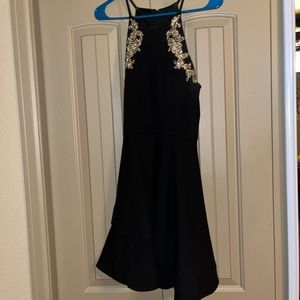 Black and Gold Homecoming Dress